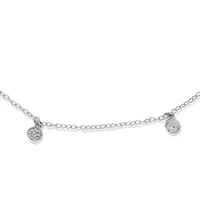 Sterling Silver 9 + 1" With Dc Drops Anklet