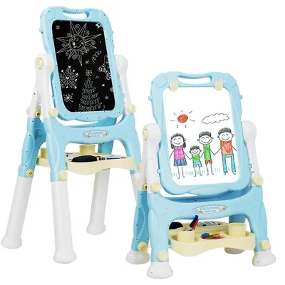 Height Adjustable Kids Easel Double Sided Art Home