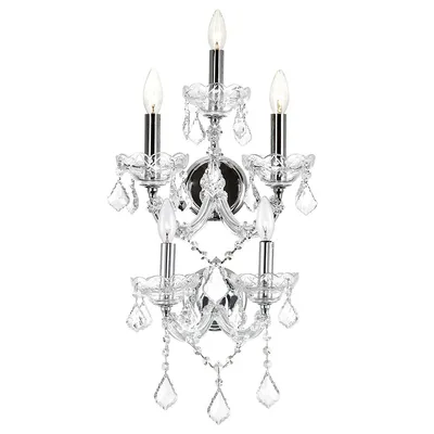 Maria Theresa 5 Light Wall Sconce With Chrome Finish