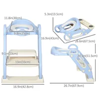 Potty Training Toilet Seat W/ Step Stool Ladder, Cushion