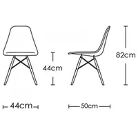 Mid-century Durable Eames Style Eiffel Dining Chairs (set Of 2 Chairs)