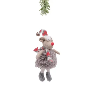 Hanging Ruffled Mouse (pack Of 8)