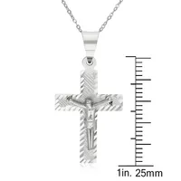 10kt 18" Crucifix Dc Pendant Necklace