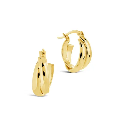 Claire Hoops Earring Sterling Forever Gold