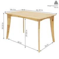 James 4-foot Rectangular Dining Table - Natural