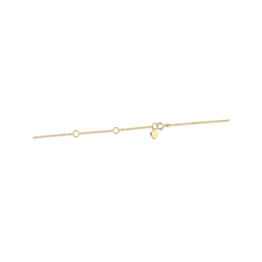 Station Necklace With 0.15 Carat Tw Of Diamonds In 10kt Yellow Gold
