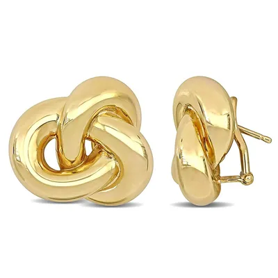 17mm Love Knot Earrings In 14k Yellow Gold