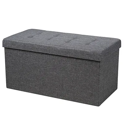 31.5''fabric Foldable Storage Ottoman Toy Chest W/removable Bin