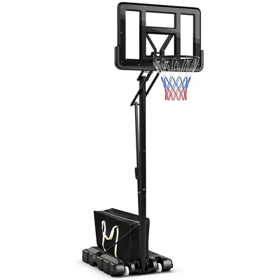 44" Portable Adjustable Basketball Goal Hoop Stand System Withsecure Bag Outdoor