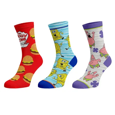Spongebob Squarepants Themed Pack Crew Socks