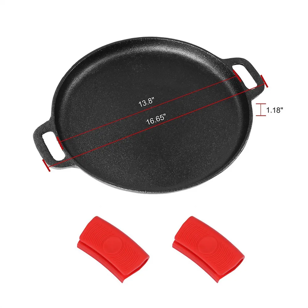 Lodge 14 Cast Iron Baking Pan with Loop Handles