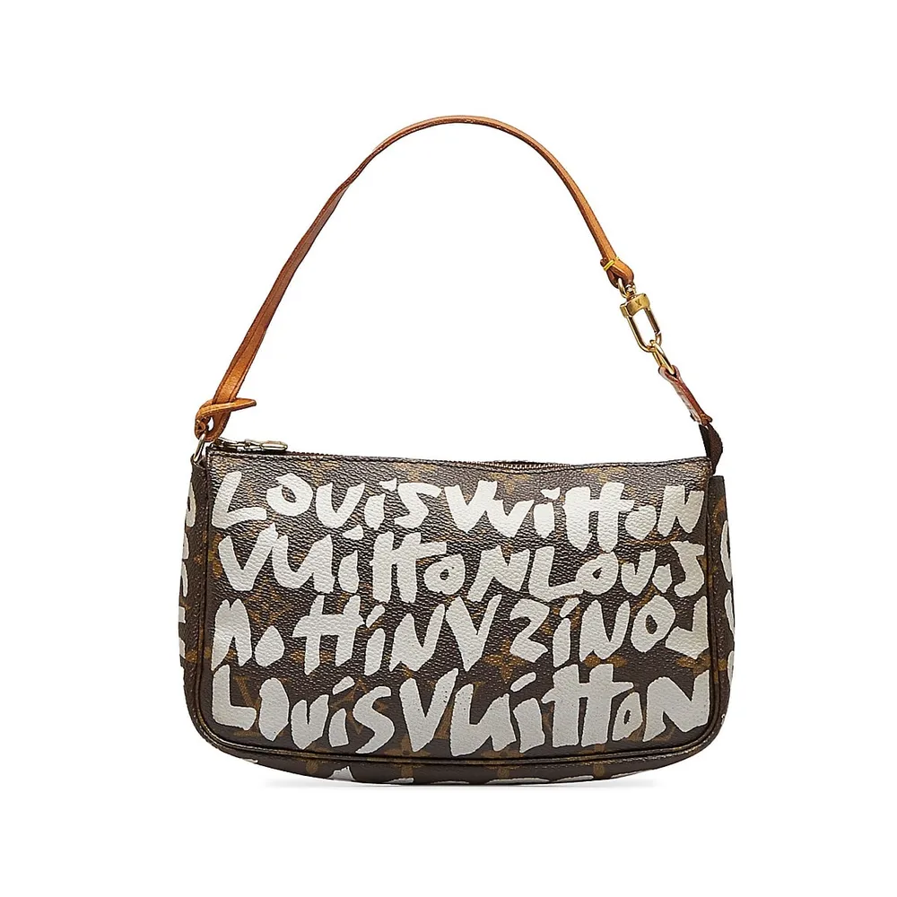  Louis Vuitton, Pre-Loved Stephen Sprouse x Louis Vuitton Grey  Monogram Graffiti Pochette Accessoires, Grey : Luxury Stores