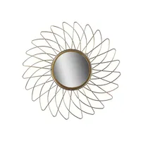 Circular Gold Wired Wall Mirror (daisy)