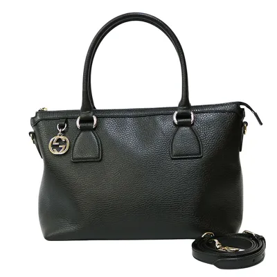 Black Leather Handbag (pre-owned)