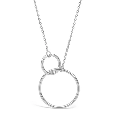 Sterling Silver Interlocking Open Circle Pendant