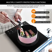 1800W Portable Induction Cooktop Digital Countertop Cooker with Kids Safety Lock