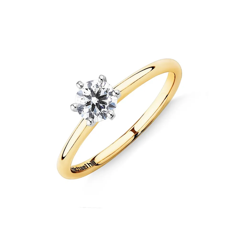 de Beers 0.40 Carat Diamond Solitaire Ring