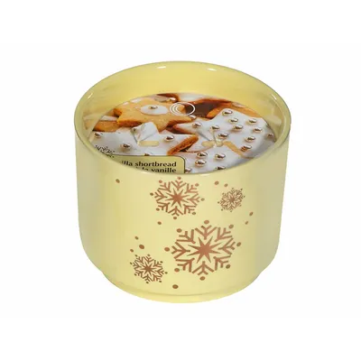 19.4oz 2 Wick Ceramic Scented Candle (vanilla Shortbread)