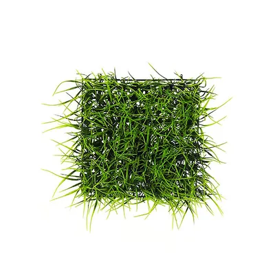 Faux Botanical Grass Tile In Green 9.75 In. Width