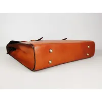 Leather Flap Laptop Handbag