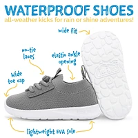 Toddler's Machine Washable Waterproof Slip-on Shoes - Black