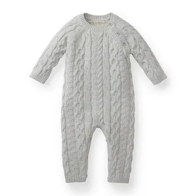 Unisex Cable Knit Sweater Romper
