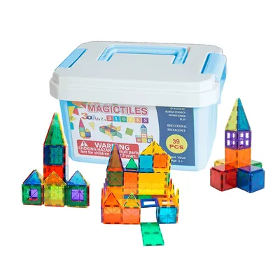 Kids Magnetic Building Blocks Tile Set (-piece
