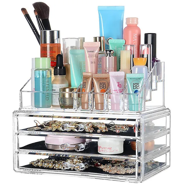 SortWise 8 Removable Drawers Cosmetic Storage Box Acrylic Jewelry Storage  Box