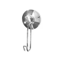 Chrome Suction Cup Single Shower Hook - Set Of 6