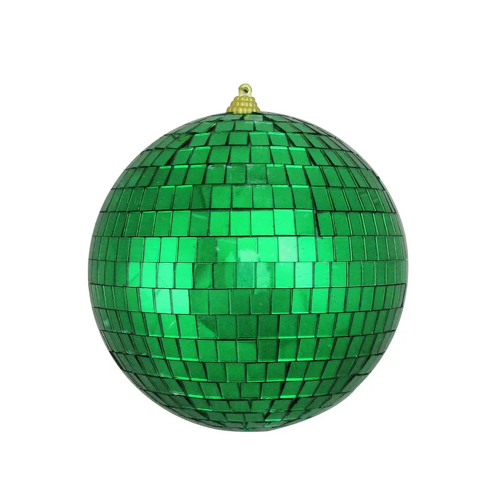 Northlight 2.75 Gold Mirrored Glass Disco Ball Christmas Ornaments, 6 ct.