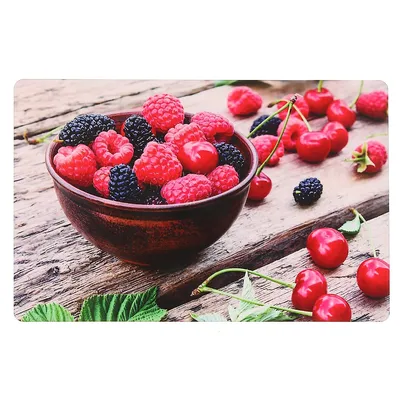 Plastic Placemat (cherry Berry) - Set Of 12