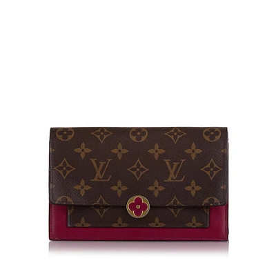 Pre-loved Monogram Flore Wallet On Chain