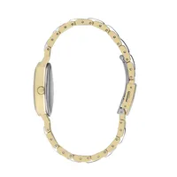 Ladies Lc07395.120 3 Hand Yellow Gold Watch With A Yellow Gold Metal Band And A White Dial