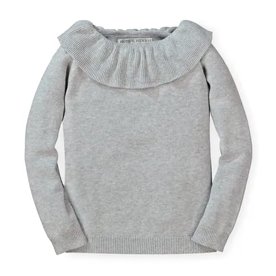 Girls Ruffle Collar Sweater