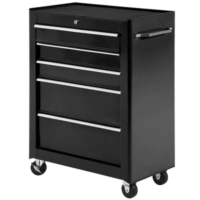 5 Drawer Rolling Tool Chest Lockable Tool Cabinet For Garage