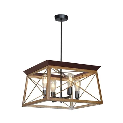 Pendant Light, 19.7'' Width, From The Aristocrat Collection, Black And Brown
