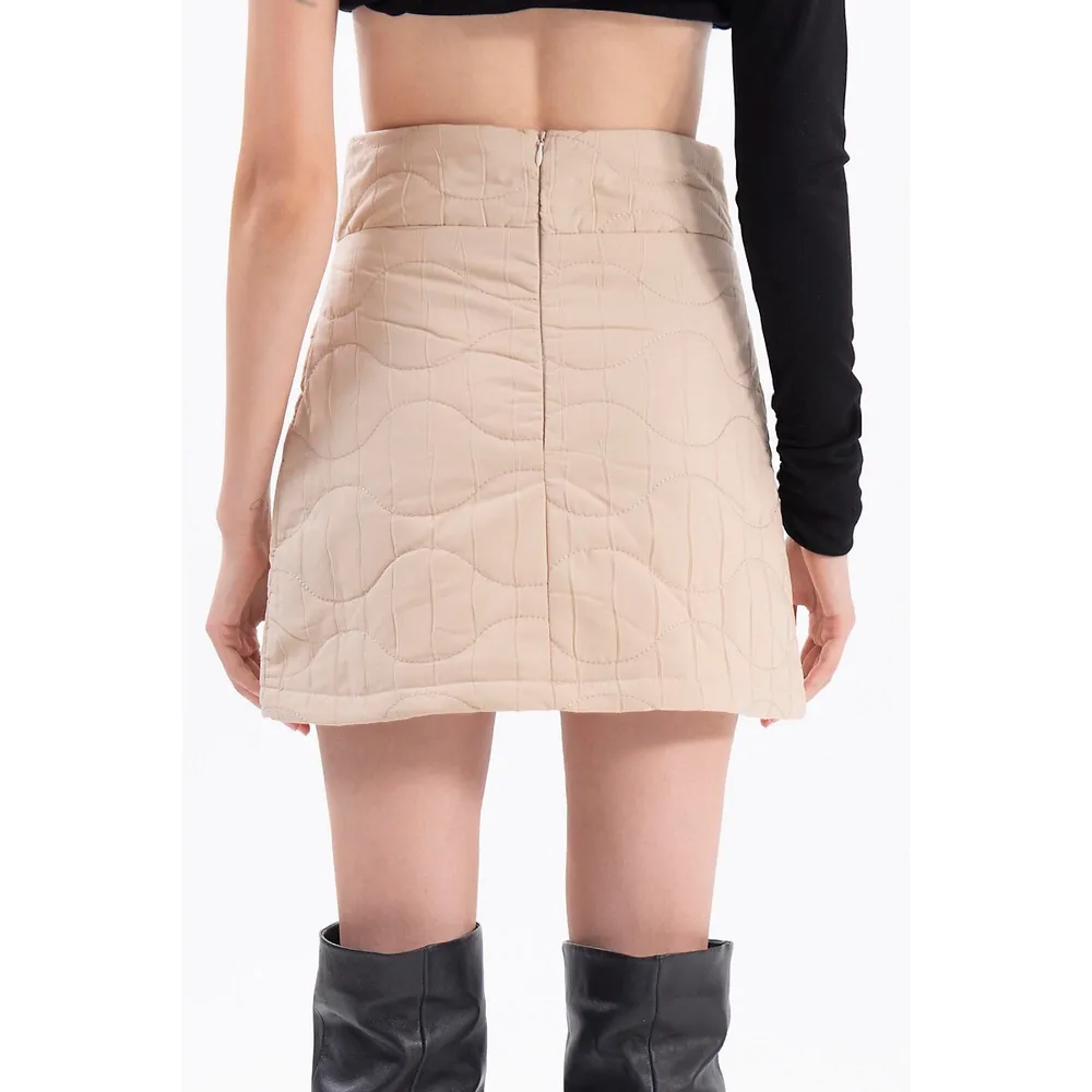 Quilted Mini Skirt