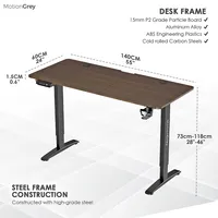 Height Adjustable Electric Motor Sit To Stand Computer Home And Office Standing Desk - (55inx24 Top Included)