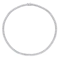2-piece Set 65 1/8 Ct Tgw Cubic Zirconia Tennis Bracelet And Necklace Set In Sterling Silver