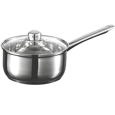 Everyday Basix Casserole With Glass Lid, 3.2 Liter Capacity, Stainless Steel
