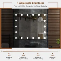 Vanity Mirror W/ Lights 3 Color Lighting Modes Tabletop & Wall-mounted