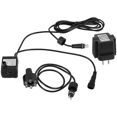 12 Volt Electric Fountain Pump With 6 White Led Lights - 4 Gph