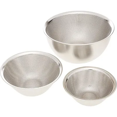 Stainless Bowl & Punched Strainer 6pcs