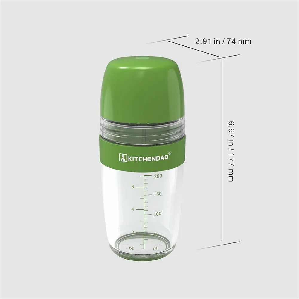 2 In 1 Salad Dressing Shaker Container With Citrus Juicer Bpa Free, 250ml