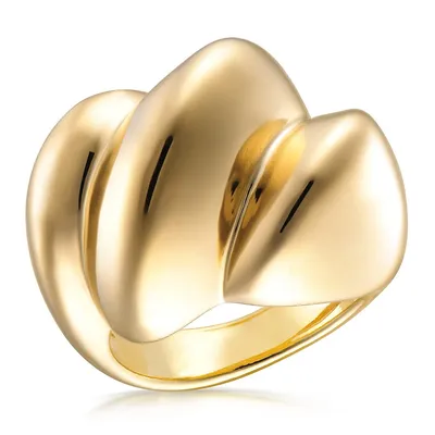 18kt Gold Plated Polished Fashion Ring