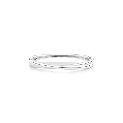 61mm Oval Bold Link Bangle In Sterling Silver