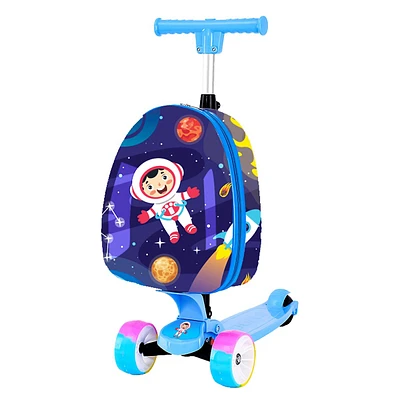 Galaxy Kid 32" Kids Travel Luggage With Scooter