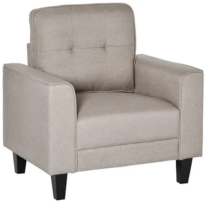 Button Tufted Armchair Single Sofa Chair