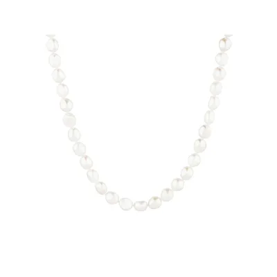 Baroque Pearl Necklace In 10kt Yellow Gold
