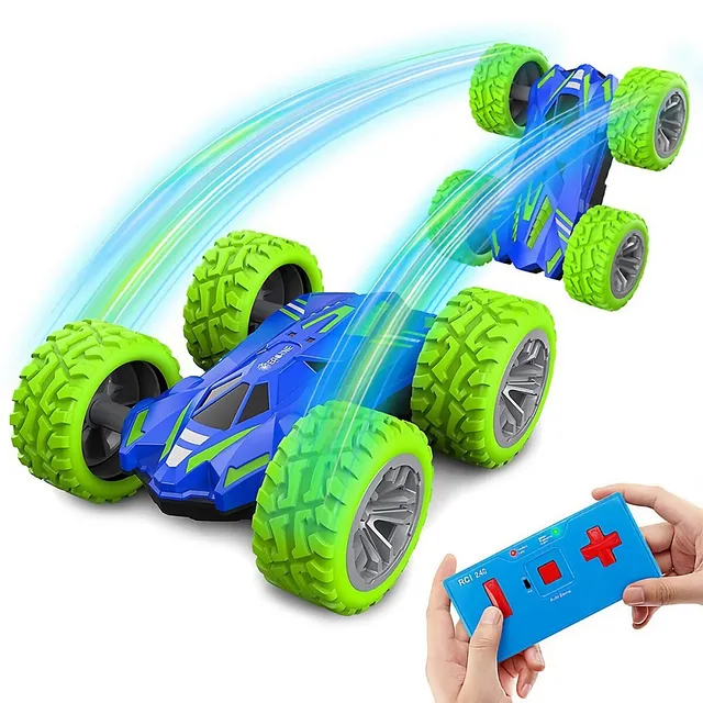 Mind Games Demon Fish Mini Rc Stunt Car 4WD, Blue/Orange Assortment, 2.4Ghz